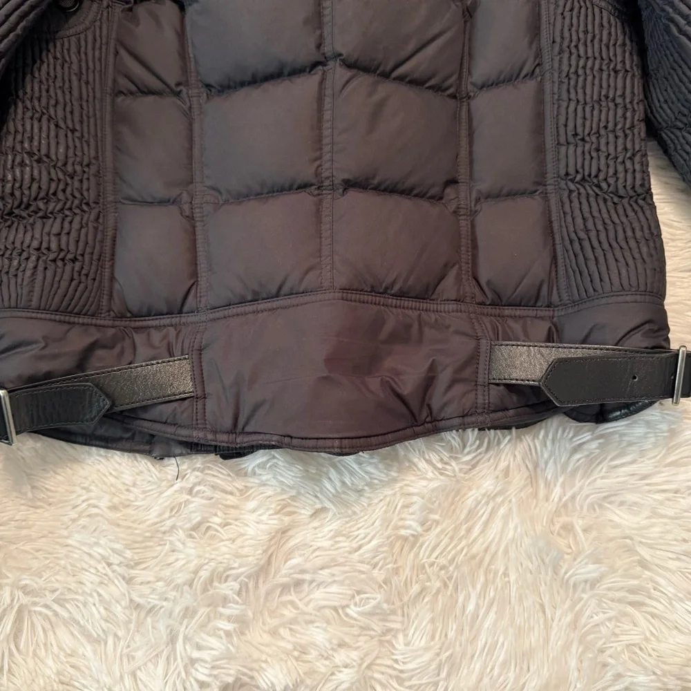 🎉HP🎉Burberry Black Down Puffer Jacket with Removable Fur Collar - Picture 8 of 16